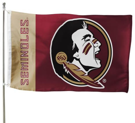 Desert Cactus Florida State University Flagge, 100 % Polyester, für drinnen und draußen, 91 x 152 cm (Teamname)