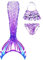SPEEDEVE Mädchen Meerjungfrauenschwanz 3pcs Meerjungfrauen Bikini Set,ohne Monoflosse,Fen-m9,120