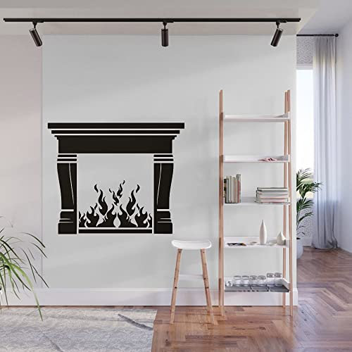 Heißes Feuer, Kamin Wand Aufkleber Home Decor Für Wohnzimmer Dekoration Aufkleber Herd-Design Kunst-Wandgemälde in Warmen Vinyl-42x51cm