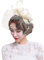 Fascinator Hut Damen Feder Mesh Pillbox Hut Stirnband Retro Blumen Kopfschmuck Elegant Organza Brautschmuck Braut Haarschmuck 20er Royal Haarreif Mädchen Hochzeitshut Cocktail Tee Party Kirche Beige