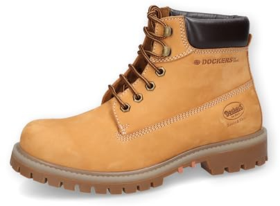 Dockers by Gerli Herren Combat Boots, Männer Stiefeletten,uebergangsschuhe,uebergangsstiefel,schnürstiefel,Stiefel,golden tan,43 EU
