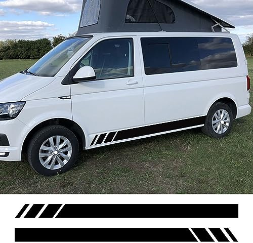 2 STÜCKE Autotür-Seitenaufkleber, für VW Transporter T4 T5 T6 Caravelle Multivan Camper Van Vinyl Aufkleber Zubehör
