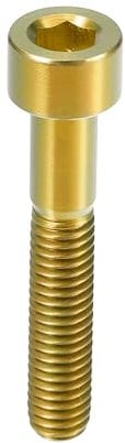 uxcell Gold Tone M6x35 Bike Stem Bolt Bike Headset Stem Bolt Titanium Alloy