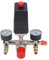 Air Compressor Pressure Control Switch, Manifold Regulator Gauges 90‑120PSI with Twin Outlets and Safety Valve Gauges Regulator