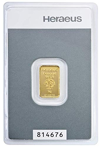 Gold zum Verschenken – Goldbarren 2g Heraeus - Kinebar - inkl. Geschenkverpackung, Grußkarte und Echtheitsgarantie