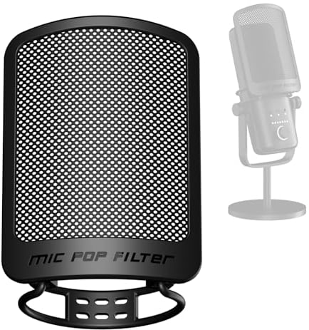 Mikrofon Popschutz,Aokeo Professional Mikrofon Pop Filter Mask Shield Für Blue Yeti,Elgato Wave,HyperX QuadCast,SoloCast und jedes andere Mikrofon