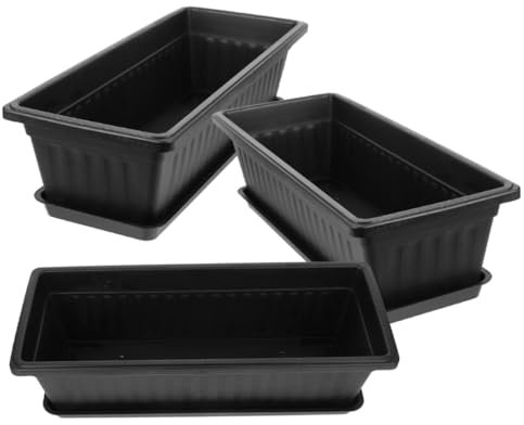 BESPORTBLE 3 Juegos Maceta de plástico Jardinera de Ventana Macetas Maceta de orquídeas Maceta para orquídeas decoración de Plantas jardineras de orquídeas Suministros de jardín