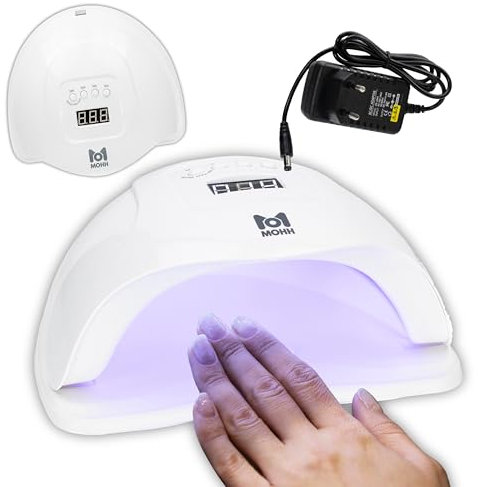 Lampada UV LED Unghie Professionale con Timer da 10-30-60-99 Secondi e Sensore Manuale - Fornetto Unghie Gel e Smalto Semipermanente con Luce Antiriflesso