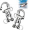 2 Pezzi Moschettone Girevole Grillo in Acciaio inox - Moschettone in Sgancio Rapido - per Spinnaker Girevole Sgancio Rapido Grilli Girevole Grillo Barche a Vela - 70mm
