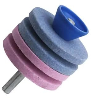 4 Layer Corundum Rasenmäher Spitzer kompatibel mit Power Drill Garden Tool in Blau und Pink