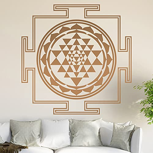 Sri Yantra Wandtattoo in 6 Größen - Wandaufkleber Wall Sticker - Dekoration, Küche, Wohnzimmer, Schlafzimmer, Badezimmer