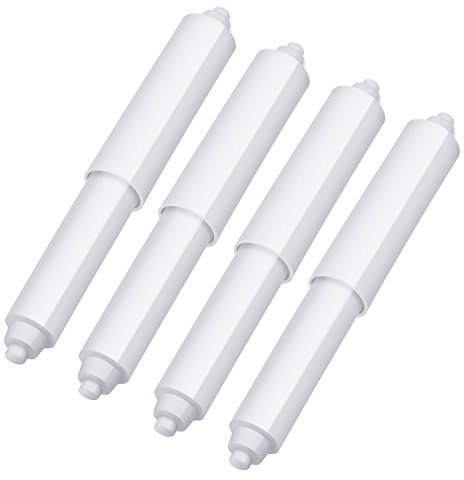 4 Pack Toilet Paper Holder Roller White Replacement Plastic Spring Loaded