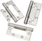 Euro Tische Edelstahl Scharniere - 2x Stabil für Türen & Fenster, 2 Größen (10cm, 12,5cm), Silber, Strukturell, Aufputzmontage
