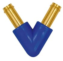 RIEGLER 133418-VPK-600 V-Schlauchverbindungsstutzen, für Schlauch LW 6, Messing und POM, 1Stk