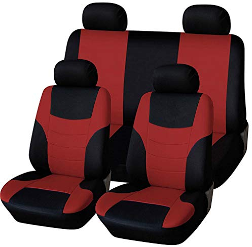 HotYou Universal Sitzbezüge für Auto Schonbezug Komplettset,Herausnehmbar und waschbar,Rot