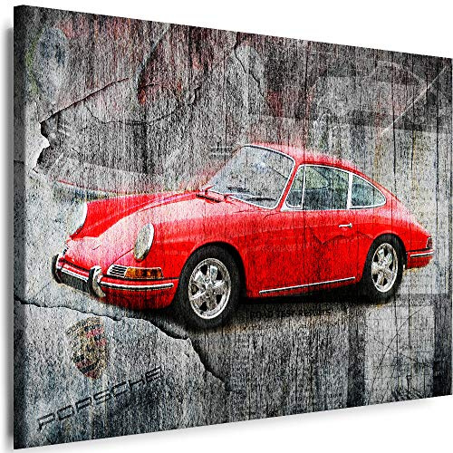 Myartstyle - Bilder Auto Porsche 80 x 60 cm Leinwandbilder XXL - 1 Teilige Wandbilder Sport Kunstdrucke w-a-2024-42