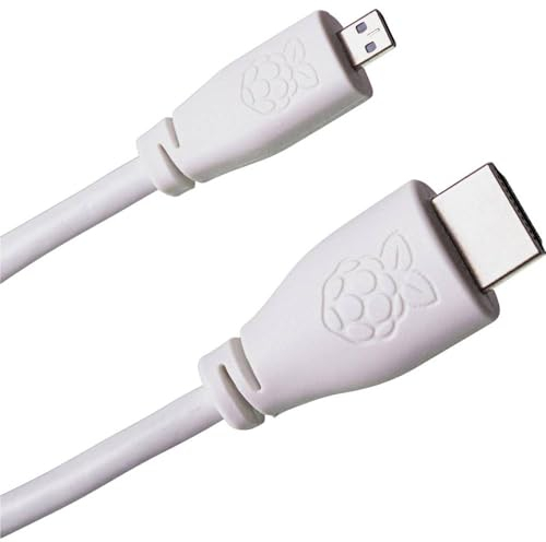 Raspberry Pi offizielles 4 Micro HDMI Kabel, weiss, 1,0m