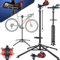 TecTake® Support Velo Pieds d'atelier Support Vélo, Montage Entretien Reparation VTT Vélo electrique Velo de course, Charge max. 25kg Réglable Pliable - 85 cm x 85 cm x 200 cm