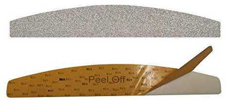 Metal Stainless Steel Half Moon Disposable Salon Nail File Emery (Refill Pack of 10 180 Grit)