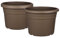 BigDean 3X Blumentopf Ø 50 cm Farbe Taupe Kunststoff Pflanztopf Containertopf Übertopf Pflanzkübel rund 50 x 35 cm