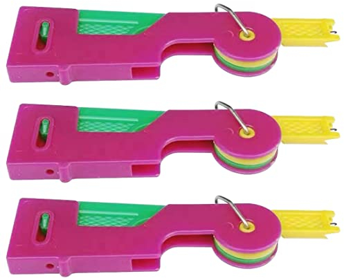 LONSVTTU 3 Pezzi Infila Ago, Automatico Infila Ago,Filo di Plastica Infila, Infila Ago per Macchina da Cucire