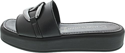 MARCO TOZZI Damen Pantolette, Keilabsatz, aus hochwertigem Leder, ideal für Business und Freizeit