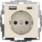 Voltking Gira 245901 SchukoSteckdose USB-Anschluss Shutter Berührungsschutz 2-fach Typ A(max.2, 4A) C(max.3A) System 55 Cremeweiß UP Unterputz Schutzkontaktsteckdose Smartphone Tablet 32mm