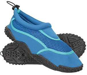 Mountain Warehouse Bermuda Kids Adjustable Aqua Shoes - Neoprene Upper Girls & Boys Water Shoe, Mesh Upper, Lightweight - Spring Summer, Beach, Pool & Holidays Dark Blue Kids Shoe Size 12