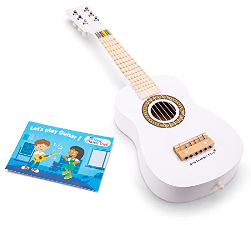 New Classic Toys Gitarrenspielzeug aus Holz, weiß