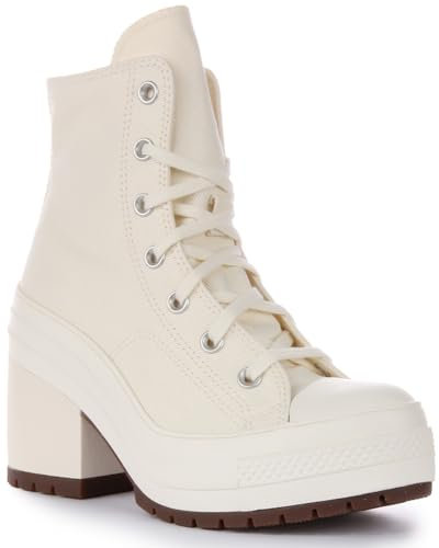 Converse Damen Chuck 70 Heel Sneaker, Egret/Black, 6.5