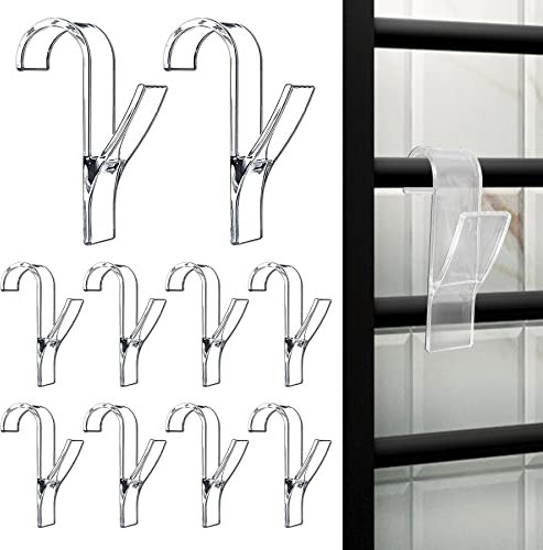 Ganci Termosifone Trasparenti, 10 Pezzi Trasparente Appendi Asciugamani Termoarredo, Ganci Appendi Asciugamani Termo Arredo Bagno Accessori Ottimi per Caloriferi Riscaldanti