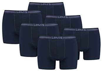 Levi's Tencel Herren Unterwäsche Retroshorts Boxershorts 6er Pack, Farbe:Navy, Bekleidungsgröße:XL