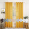 MIULEE 2er Set Voile Vorhang Sheer Leinenvorhang mit Ösen Transparente Leinen Optik Gardine Ösenschal Wohnzimmer Fensterschal Lichtdurchlässig Dekoschal Schlafzimmer 140x160cm (B x H) Leuchtendes Gelb