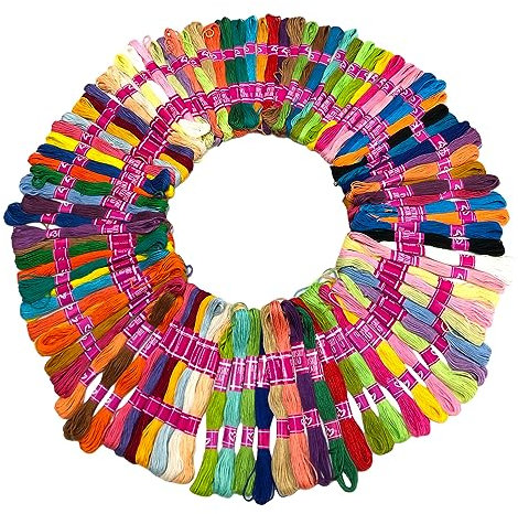 Kit de fil à broder 100 couleurs pour débutants, fil à broder, 100 couleurs, lot de 4