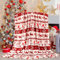 SEPGLITTER Weihnachten Decke, Flauschige Weihnachtsdecke 152x127CM Rote Weihnachten Sofadecke Weiche Couchdecke Warme Flauschige Decke für Sofa Bett Büro und Outdoor-Reisen