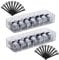 RAMFIYN 2 Pack Clear Charger Organizer, Clear Charging Cord Organizer Box with 20 Pcs Cable Ties 6 Compartment