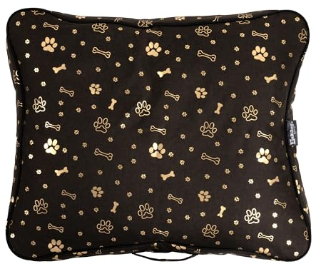 Hundebett Tierkissen BuBi-Pet Soft Dog Bed Sofa | für große & kleine Hunde | Rechteckiges Hundekissen | 70L x 60B x 12H cm | Tierbett | Hundekissen | geeignet für Hund & Katze | Braun