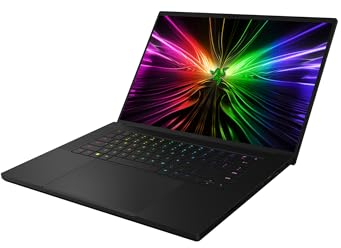 Razer Blade 16 (2024) - 16 Pouces Ordinateur Portable Gaming - Nvidia Geforce RTX4090 - Intel i9 14900HX - 16 Ecran OLED QHD+ 240Hz (32GB RAM, 2TB SSD) Clavier Azerty | Châssis Noir