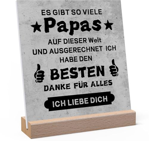 Vatertagsgeschenk für Papa,Acryl Stehtafel mit Text,Ausgefallene Vatertagsgeschenk für Papa, Geschenke für Papa am Weihnachten Vatertag Geburtstag