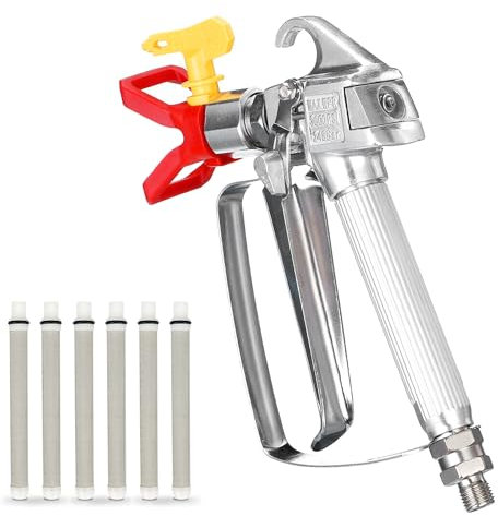 Airless Paint Sprayers, Nozzle Holder, Universal High Pressure Paint Spray Gun, With 517 Nozzle and Tip Guard, Tungsten Steel Spray Tool, for Paints, Glazes, Wood Preservatives