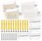 VooGenzek 4 Piezas Ganchos de Fijación para Muebles Suspendidos, Soportes para Muebles Suspendidos, Soportes de Suspensión de Gabinete, Peso del Rodamiento: 50kg, Blanco
