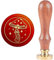 MAYJOYDIY Pilz Wachssiegelstempel Pilz Stern Siegelwachsstempel Briefsiegeler 25mm Abnehmbarer Messingstempelkopf Mit Holzgriff Ideal Zum Verzieren von Briefumschlägen Und Einladungen