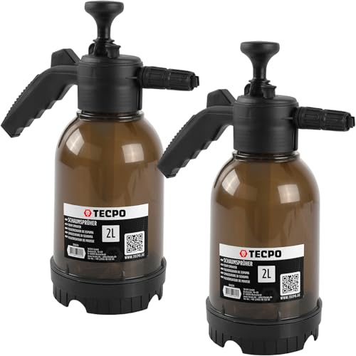 TECPO 2X Foamer Schaumsprüher, 1 Liter für Pumpsprühflasche Sprühflasche Zerstäuber Druckluft