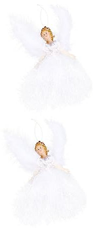 2St Plüsch-Engel-Anhänger Weihnachtsengel Anhänger Weihnachtsengel Geschenkidee Christbaumschmuck kreative Engelspuppen Weihnachtsdekorationen Ornament schöne Engelanhänger Mini