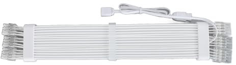 Tira de Luz RGB para PC, Cables de PC de Sincronización de Cobre Macho a Hembra de 13,5 Pulgadas, 3x8 Pines, 18AWG, Extensiones de Cable RGB Coloridas para Carcasa de PC