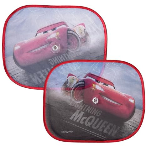 Parasoles laterales para niños Cars Disney, par de parasoles para coche, 44 x 35 cm, protección UV