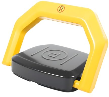 MINRS Parkplatzsperre mit Fernbedienung, Parksperre Klappbar Antikollision 180° Schutzart IP67 Intelligente Auto-Parksperre Alarmfunktionen Automatische Parkplatzsperre