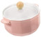 Alipis Tazón De Orejas Taza De Café Para Microondas Sopera Con Asas y Tapa Plato De Pasta Tazas De Sopa Con Tapas Pasta Para Microondas Gran Taza De Sopa Tazón De Sopa Cerámica Rosa