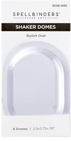 Spellbinders Stylish Oval Shaker Dome - 6 Pack