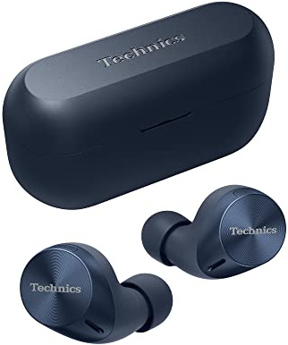Technics EAH-AZ60M2 Wireless Earbuds with Noise Cancelling, 3 Device Multipoint Bluetooth, Comfortable In-Ear headset, Wireless Charging, Midnight Blue (Renewed)